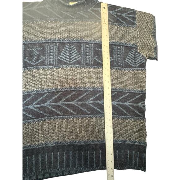 Mens Bonner of Ireland Wool Knit Crewneck Sweater, Sz. XL Blue - Picture 3 of 6